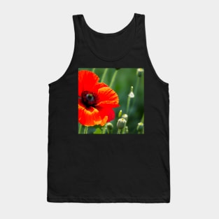 Close Up in a Field of Red Poppies (MD23Mrl008) Tank Top